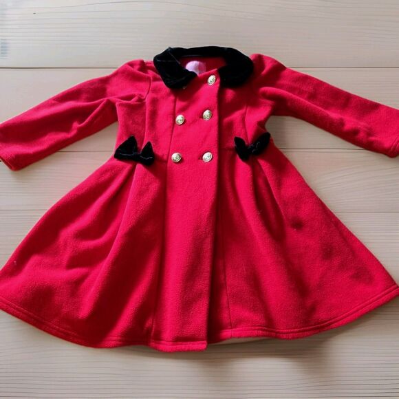 Goodlad Red Dress Coat Girls Size 5 Christmas Holiday Winter Warm Vintage Style